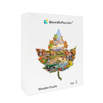 🔥LAST DAY 83% -Autumn Shoreline Wooden Jigsaw Puzzle