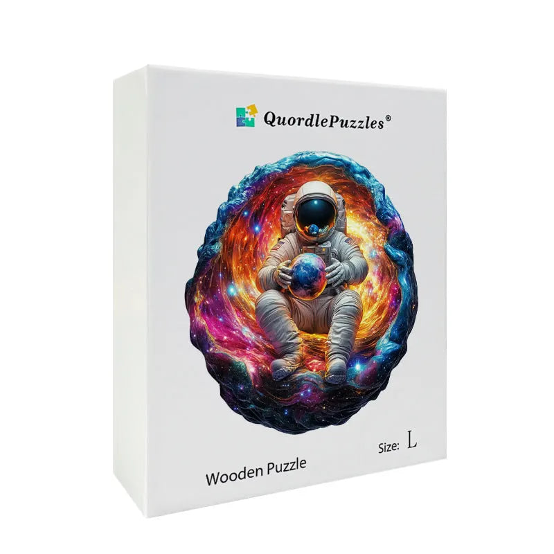 Astronaut in the Cosmos Wooden Jigsaw Puzzle