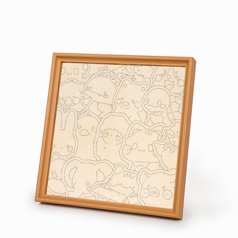 Animal Gathering - Wooden Coloring Puzzle
