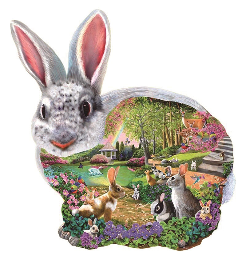 🔥LAST DAY 83% -Bunny Hollow Wooden Jigsaw Puzzle