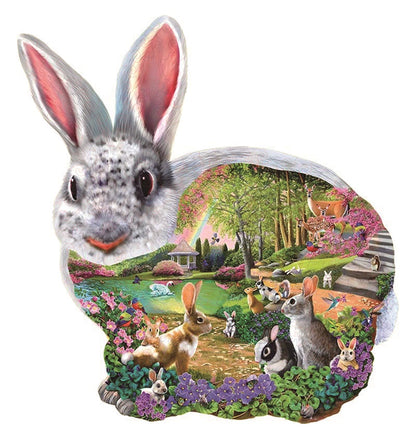 🔥LAST DAY 83% -Bunny Hollow Wooden Jigsaw Puzzle