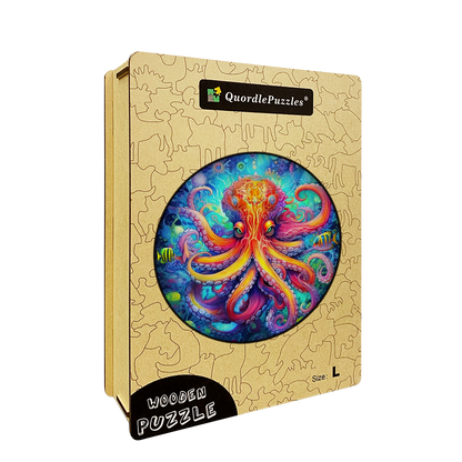Octopus Vibrant Wooden Jigsaw Puzzle