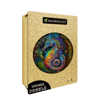 Mandala Seahorse Wooden Jigsaw Puzzle