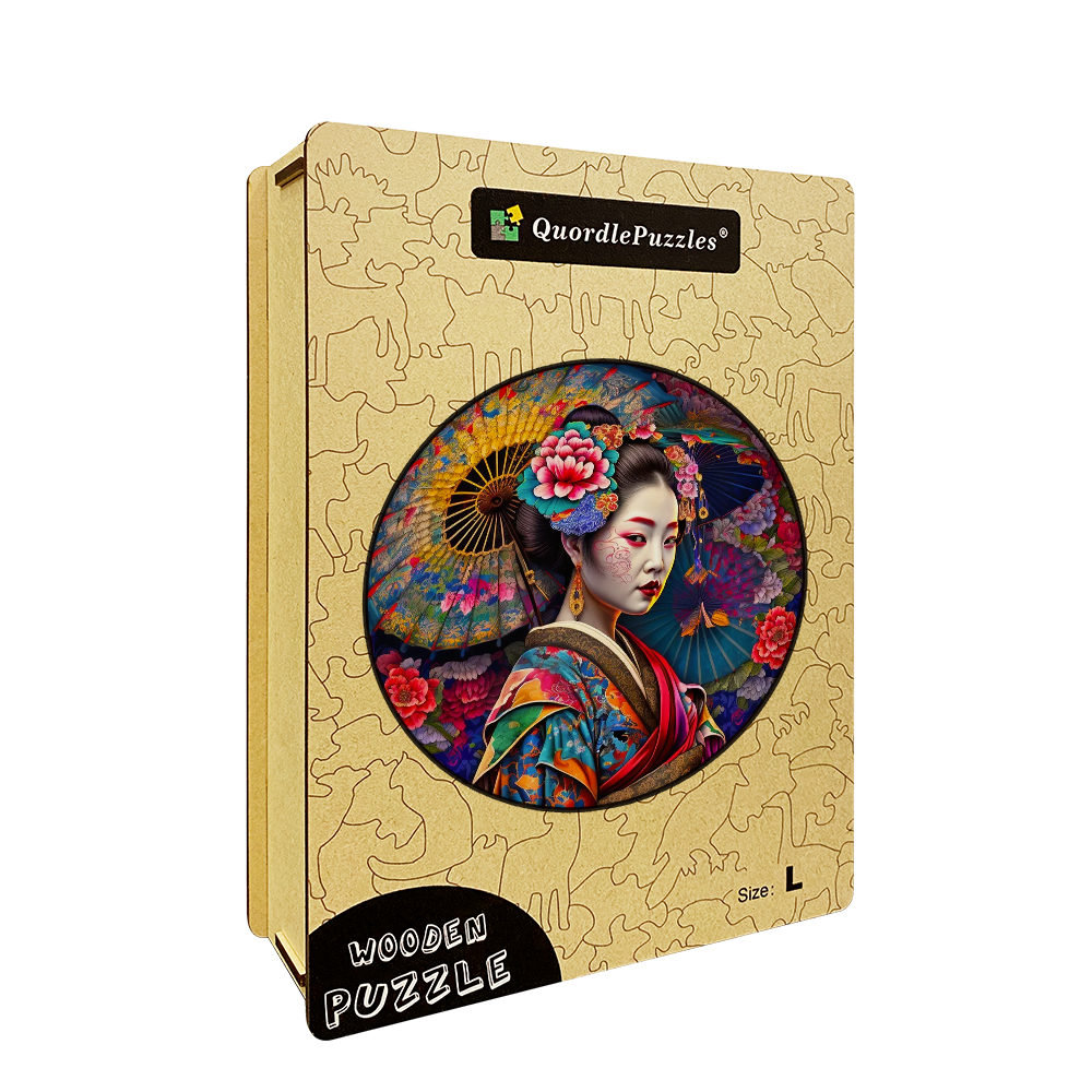 Japanese Geisha Wooden Jigsaw Puzzle