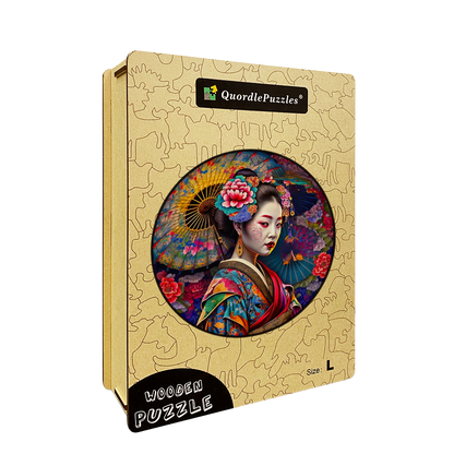 Japanese Geisha Wooden Jigsaw Puzzle