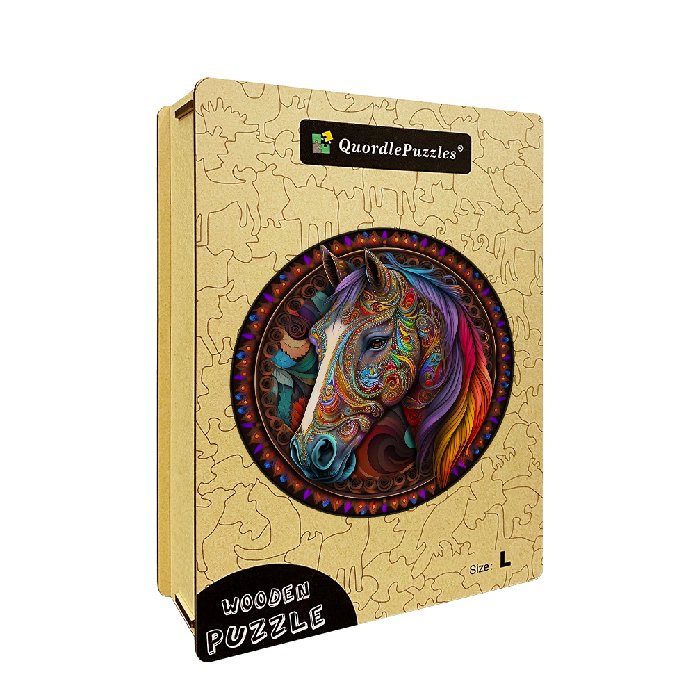 Mandala Horse Wooden Jigsaw Puzzle