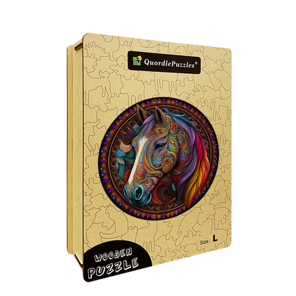 Mandala Horse Wooden Jigsaw Puzzle