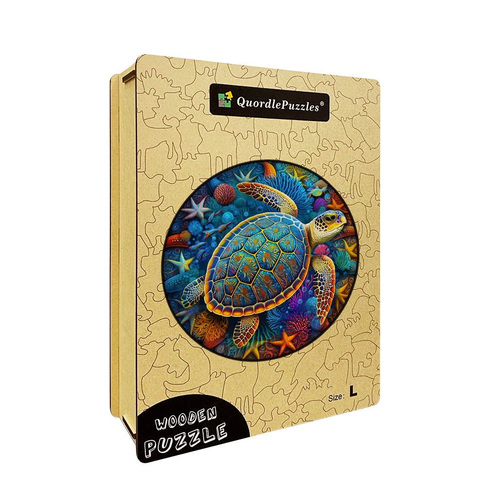 Sea Turtle watercolour Wooden Jigsaw Puzzle