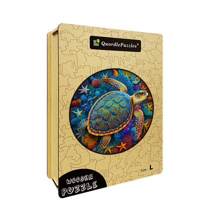 Sea Turtle watercolour Wooden Jigsaw Puzzle