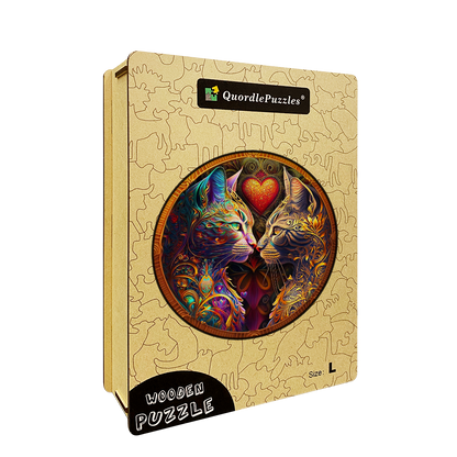 Pisces Cat Zodiac Wooden Jigsaw Puzzle