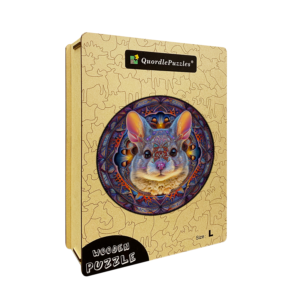 Mandala Hare Wooden Jigsaw Puzzle