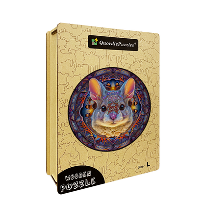 Mandala Hare Wooden Jigsaw Puzzle