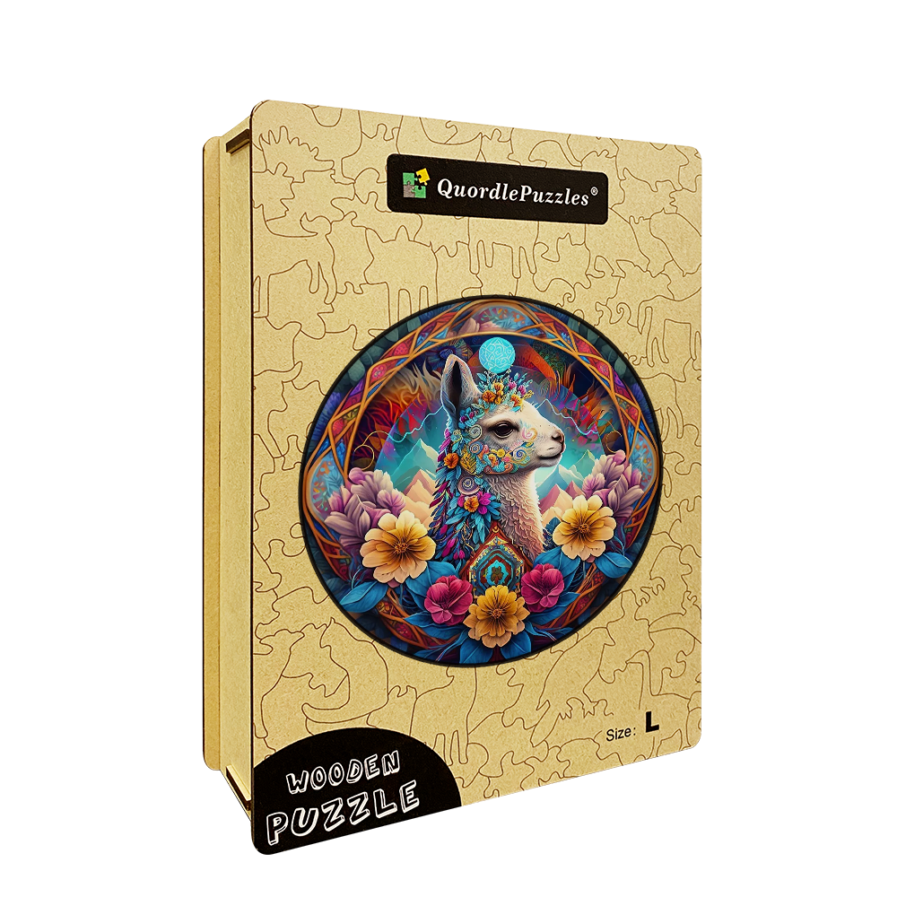 Mandala Lama Wooden Jigsaw Puzzle