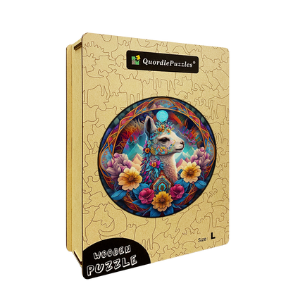 Mandala Lama Wooden Jigsaw Puzzle