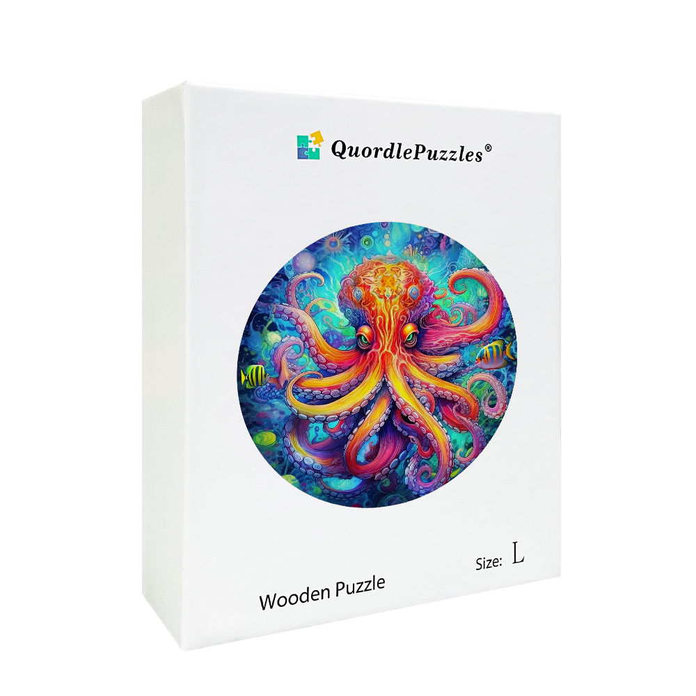 Octopus Vibrant Wooden Jigsaw Puzzle