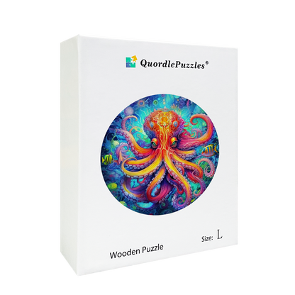 Octopus Vibrant Wooden Jigsaw Puzzle