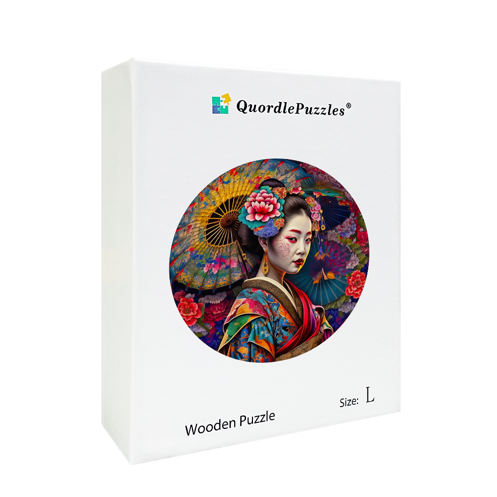 Japanese Geisha Wooden Jigsaw Puzzle