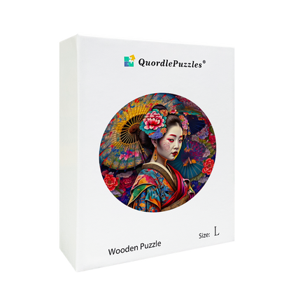 Japanese Geisha Wooden Jigsaw Puzzle