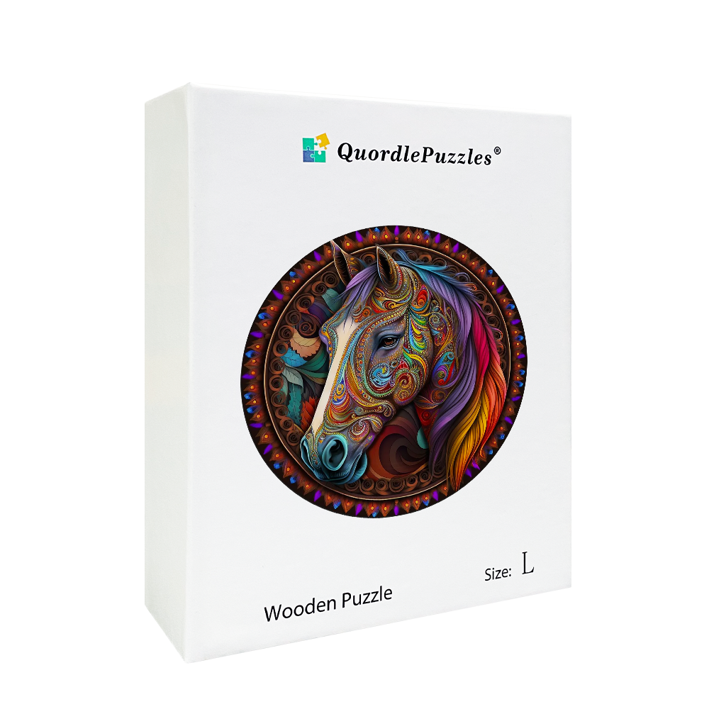 Mandala Horse Wooden Jigsaw Puzzle