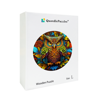 🔥LAST DAY 91% OFF-Mandala Owl Wooden Jigsaw Puzzle