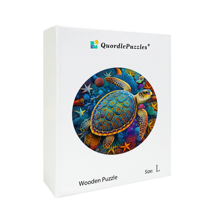 Sea Turtle watercolour Wooden Jigsaw Puzzle