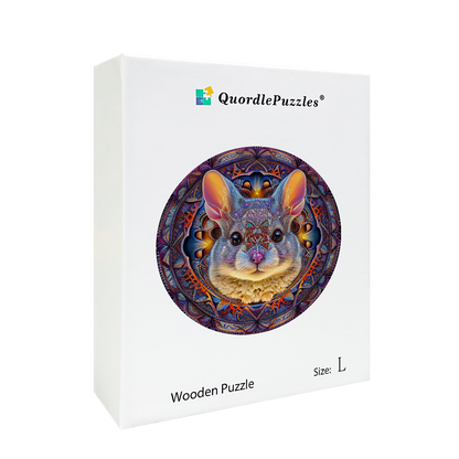 Mandala Hare Wooden Jigsaw Puzzle