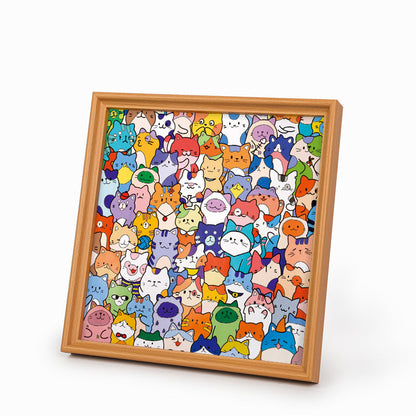 Little Kitties - Wooden Coloring Puzzle