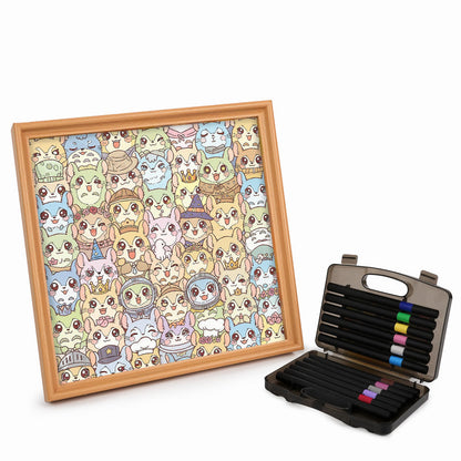 Chinchilla - Wooden Coloring Puzzle