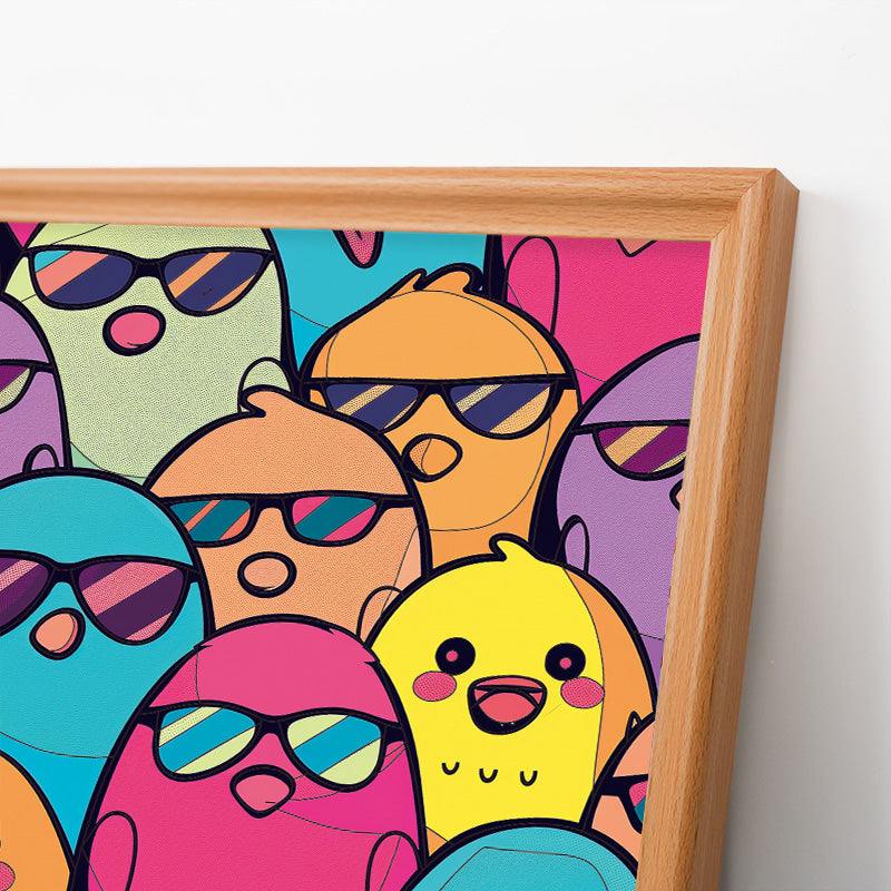 Cool Birds - Wooden Coloring Puzzle