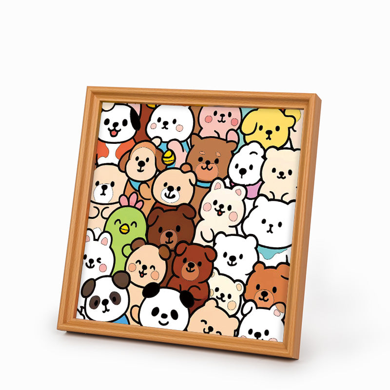 Forest Companions - Wooden Coloring Puzzle