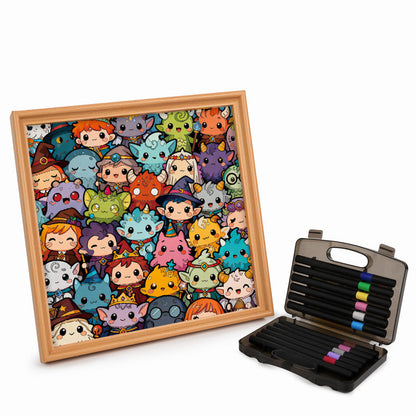 Monster Mash - Wooden Coloring Puzzle