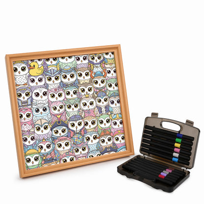 Owl - Wooden Coloring Puzzle