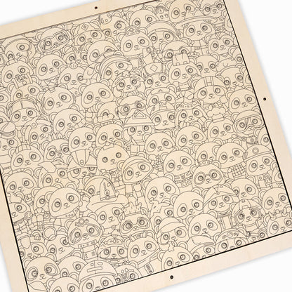 panda - Wooden Coloring Puzzle
