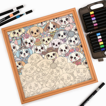 puppy - Wooden Coloring Puzzle