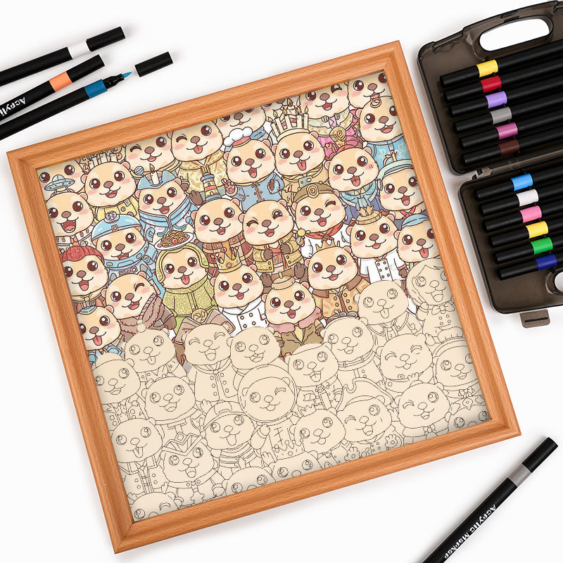 sloth - Wooden Coloring Puzzle