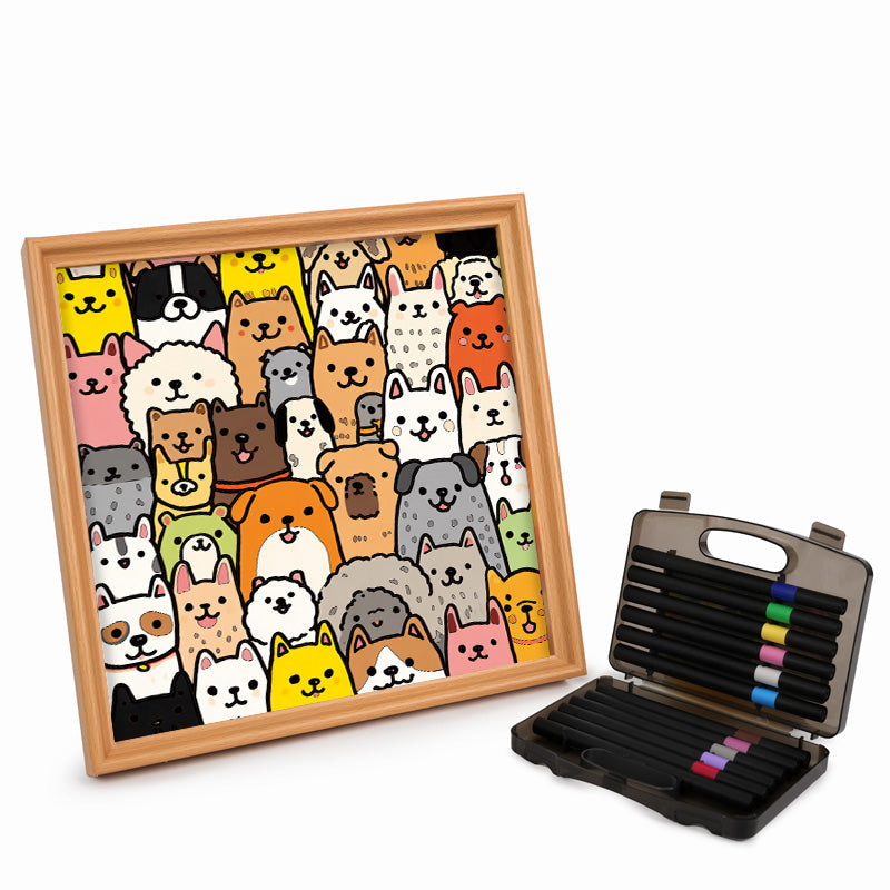 Animal Paradise - Wooden Coloring Puzzle