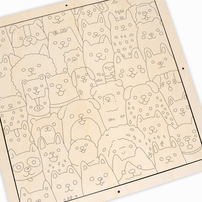 Animal Paradise - Wooden Coloring Puzzle