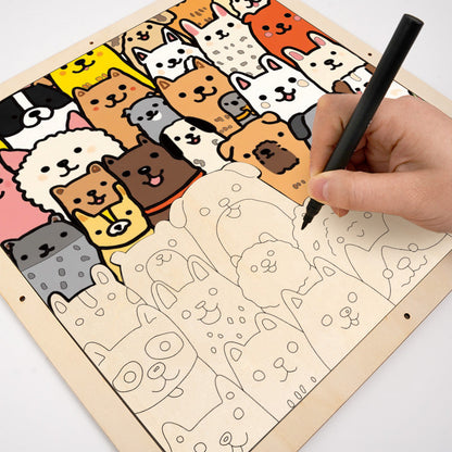 Animal Paradise - Wooden Coloring Puzzle