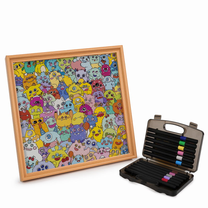 Little Dinos - Wooden Coloring Puzzle