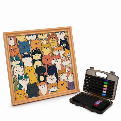 Little Monsters - Wooden Coloring Puzzle