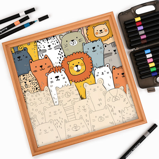 Shiba Inu - Wooden Coloring Puzzle