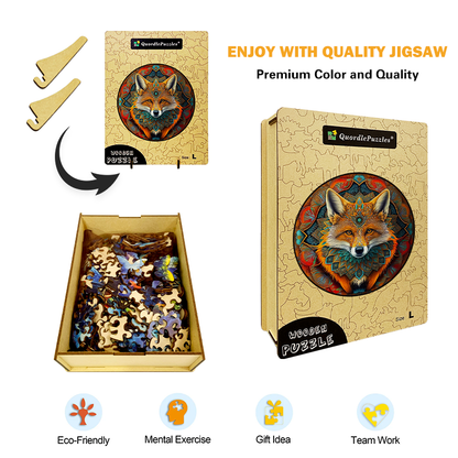 Fox Ethnic Wooden Jigsaw Puzzle