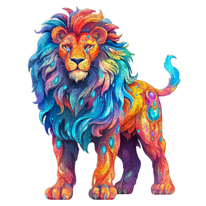 🔥LAST DAY 91% OFF-Colorful lion Wooden Jigsaw Puzzle