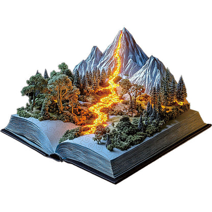 3D Mountain Sunset Wooden Jigsaw Puzzle
