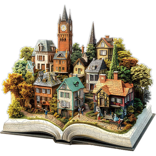 3D Town Square Wooden Jigsaw Puzzle