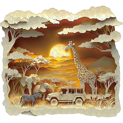 3D African Safari Wooden Jigsaw Puzzle