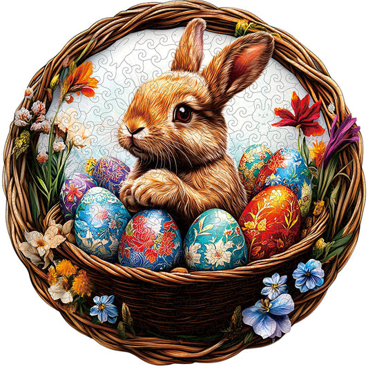 3D Fluffy Bunny Wooden Jigsaw Puzzle