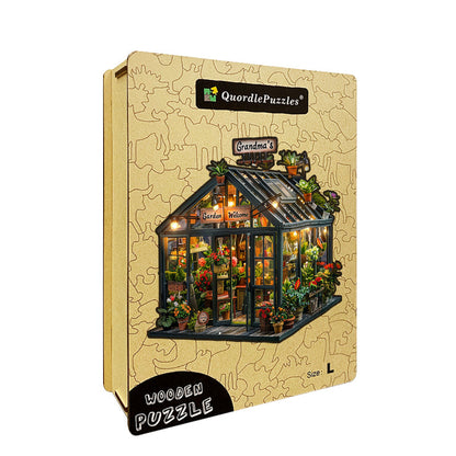Grandma's Garden Greenhouse Wooden Jigsaw Puzzle