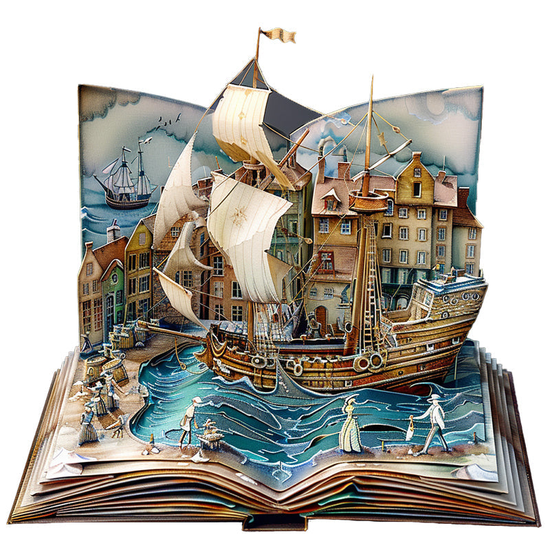 Pop-up Shipyard Adventure Wooden Jigsaw Puzzle