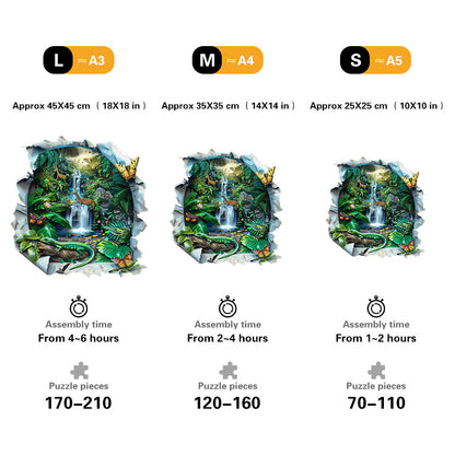 Tropical Rainforest Wonders Wooden Jigsaw Puzzle